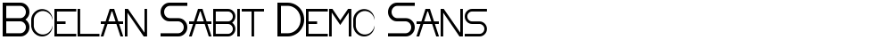 Boelan Sabit Demo Sans