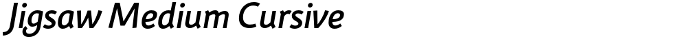 Jigsaw Medium Cursive