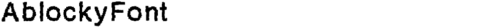 AblockyFont
