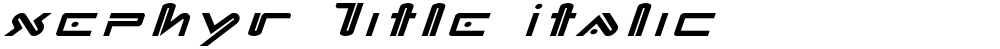 Xephyr Title Italic