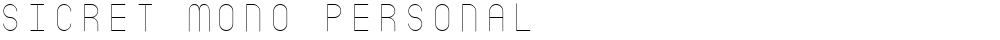 Sicret Mono PERSONAL