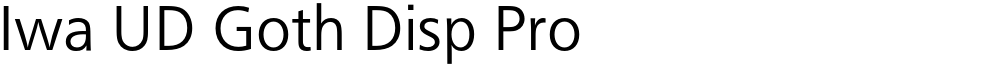 Iwa UD Goth Disp Pro