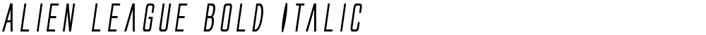 Alien League Bold Italic