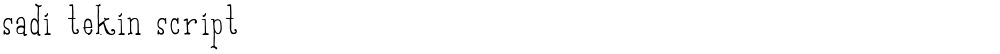 Sadi Tekin Script�