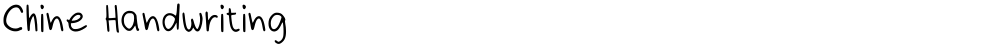 Chine Handwriting