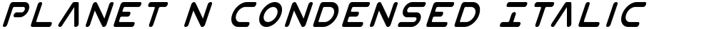 Planet N Condensed Italic