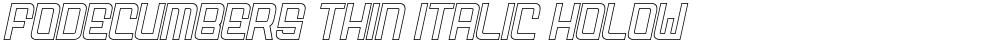 FODECUMBERS THIN ITALIC HOLOW