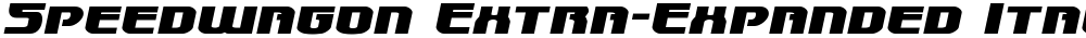 Speedwagon Extra-Expanded Italic