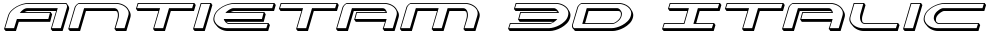 Antietam 3D Italic