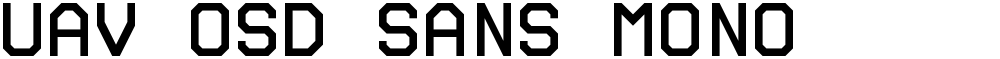 UAV OSD Sans Mono