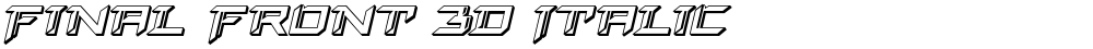 Final Front 3D Italic