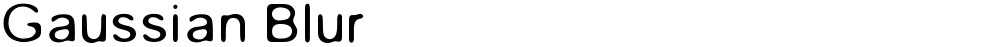Gaussian Blur