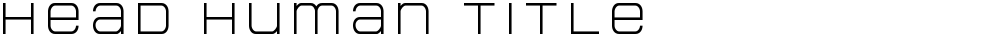 Head Human Title
