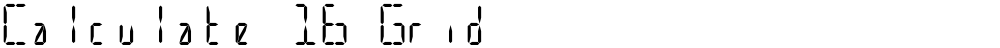 Calculate 16 Grid