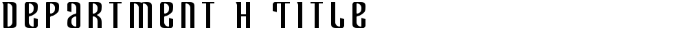 Department H Title