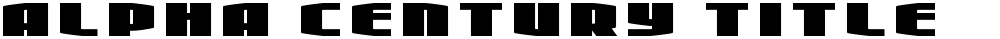 Alpha Century Title