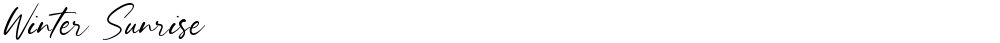 Winter Sunrise