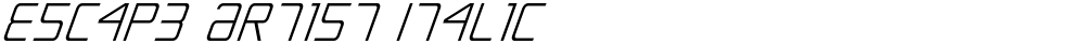 Escape Artist Italic