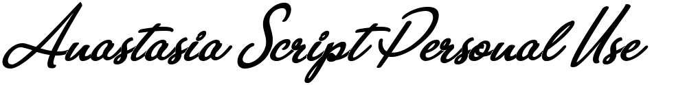 Anastasia Script Personal Use
