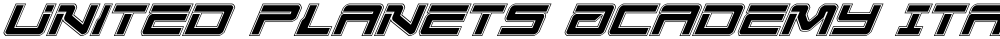United Planets Academy Italic