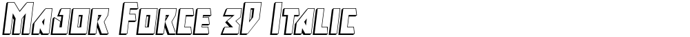 Major Force 3D Italic