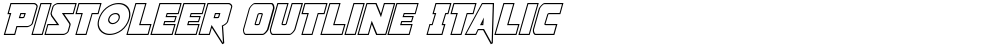 Pistoleer Outline Italic