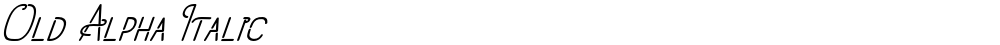Old Alpha Italic