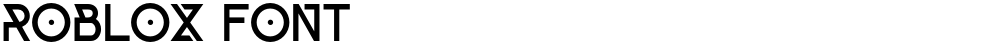Roblox Font