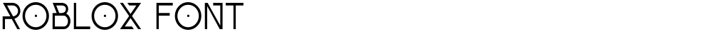Roblox Font