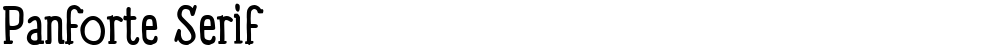Panforte Serif