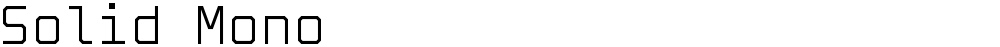 Solid Mono