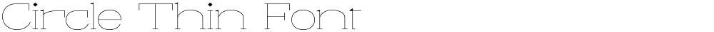 Circle Thin Font