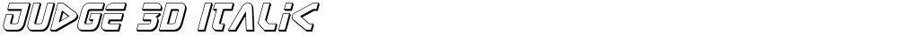 Judge 3D Italic