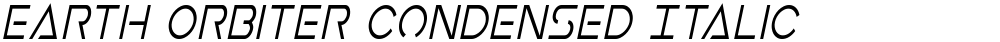 Earth Orbiter Condensed Italic