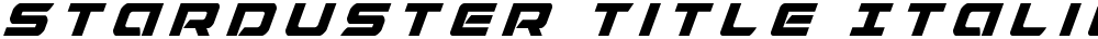 Starduster Title Italic