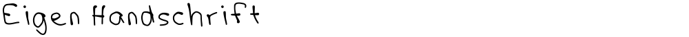 Eigen Handschrift