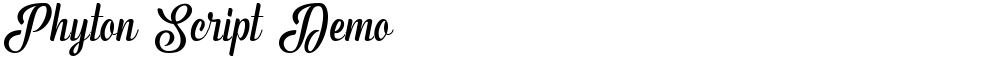 Phyton Script Demo