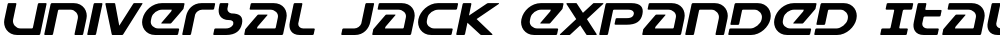 Universal Jack Expanded Italic