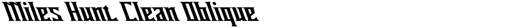 Miles Hunt Clean Oblique