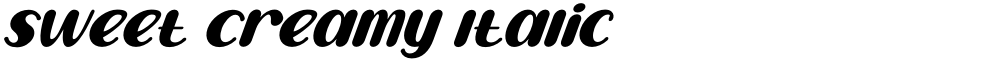 Sweet Creamy Italic