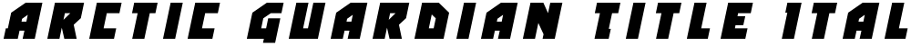 Arctic Guardian Title Italic