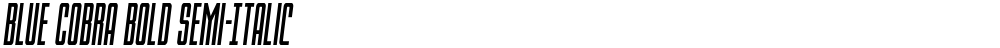 Blue Cobra Bold Semi-Italic