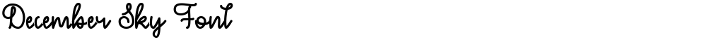 December Sky Font