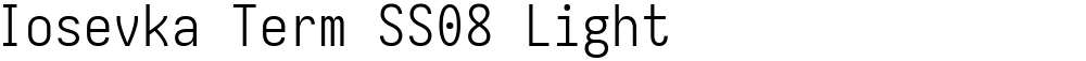 Iosevka Term SS08 Light