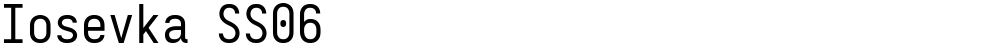 Iosevka SS06
