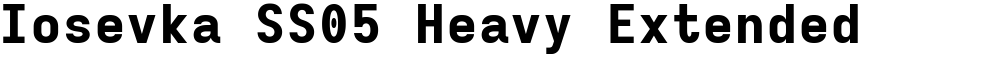 Iosevka SS05 Heavy Extended