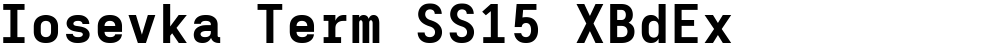 Iosevka Term SS15 XBdEx