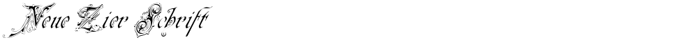 Neue Zier Schrift