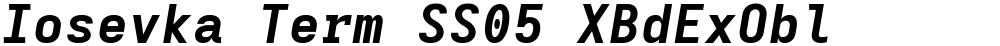 Iosevka Term SS05 XBdExObl