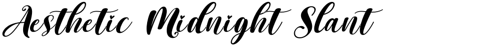Aesthetic Midnight Slant